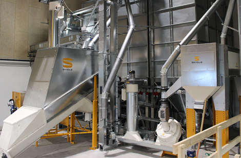 SKIOLD plant with Cleaner, Mill, Filter & Unimix