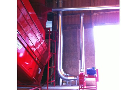 Air filter ducting in mill