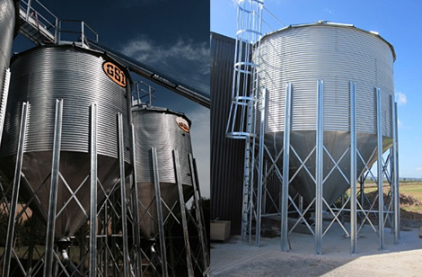 Silo with access ladder - Shropshire