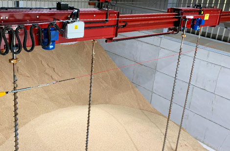 The compact beam allows for greater height of the grain