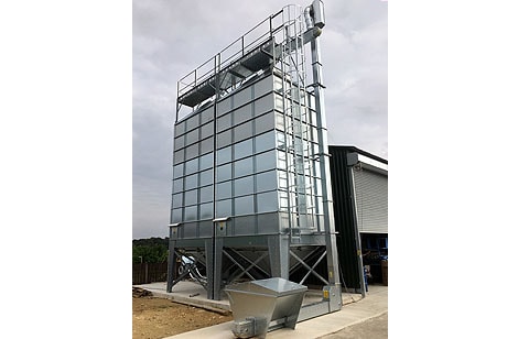 1m hopper with hinged steel lid