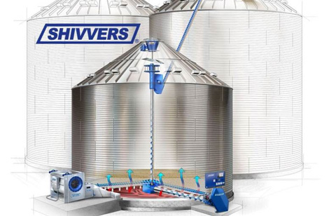 Shivvers in silo drying system